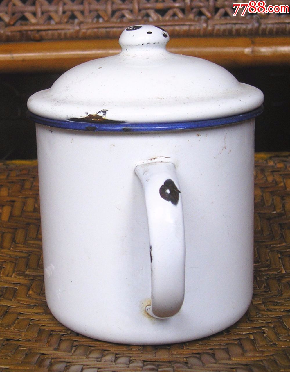 90年代上海华东工业大学老搪瓷杯子鹅牌