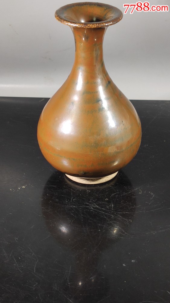 元明时期酱釉玉壶春瓶(一口价)
