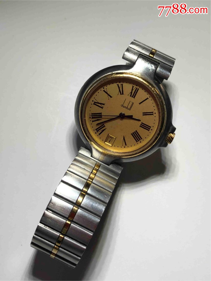 瑞士原装正品dunhill登喜路石英男表表盘直径32mm厚6.5mm表带长19.