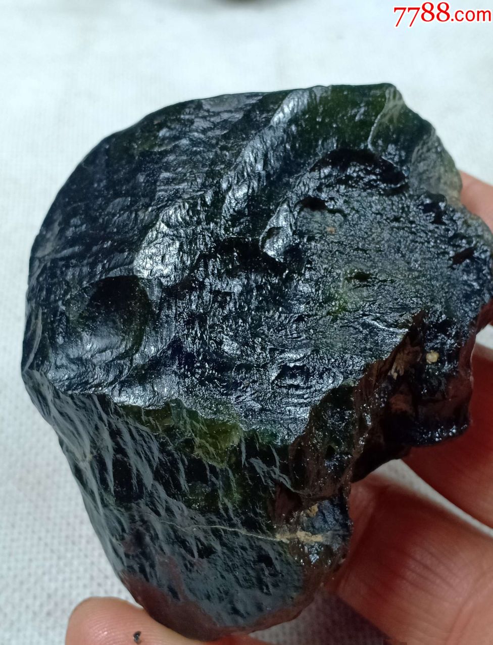 3562和田玉黑青戈壁料原石193克-价格:160.
