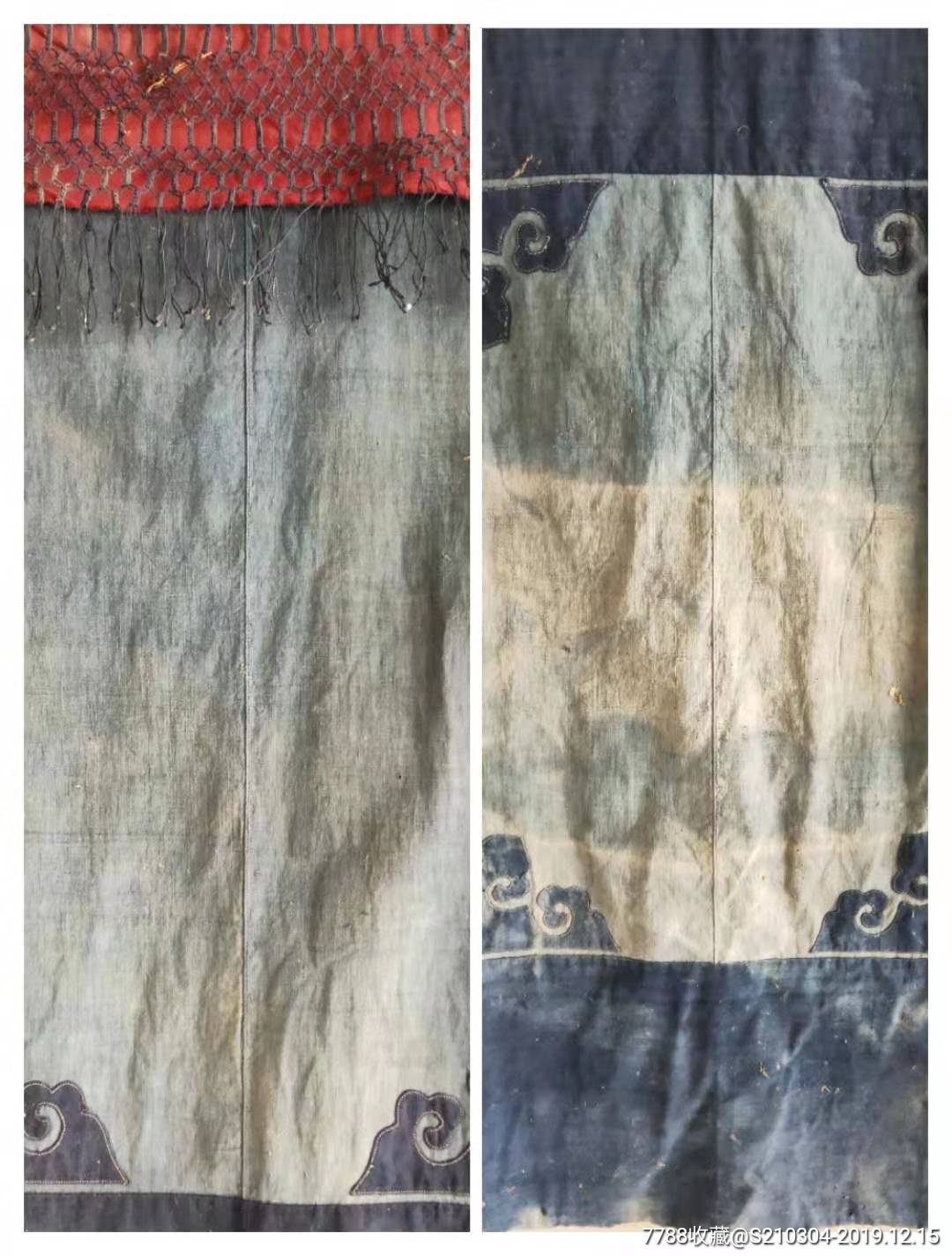 乡下偶得,清代纯手工制做老粗布门帘一个,做工精细,品相无损,尺寸见图