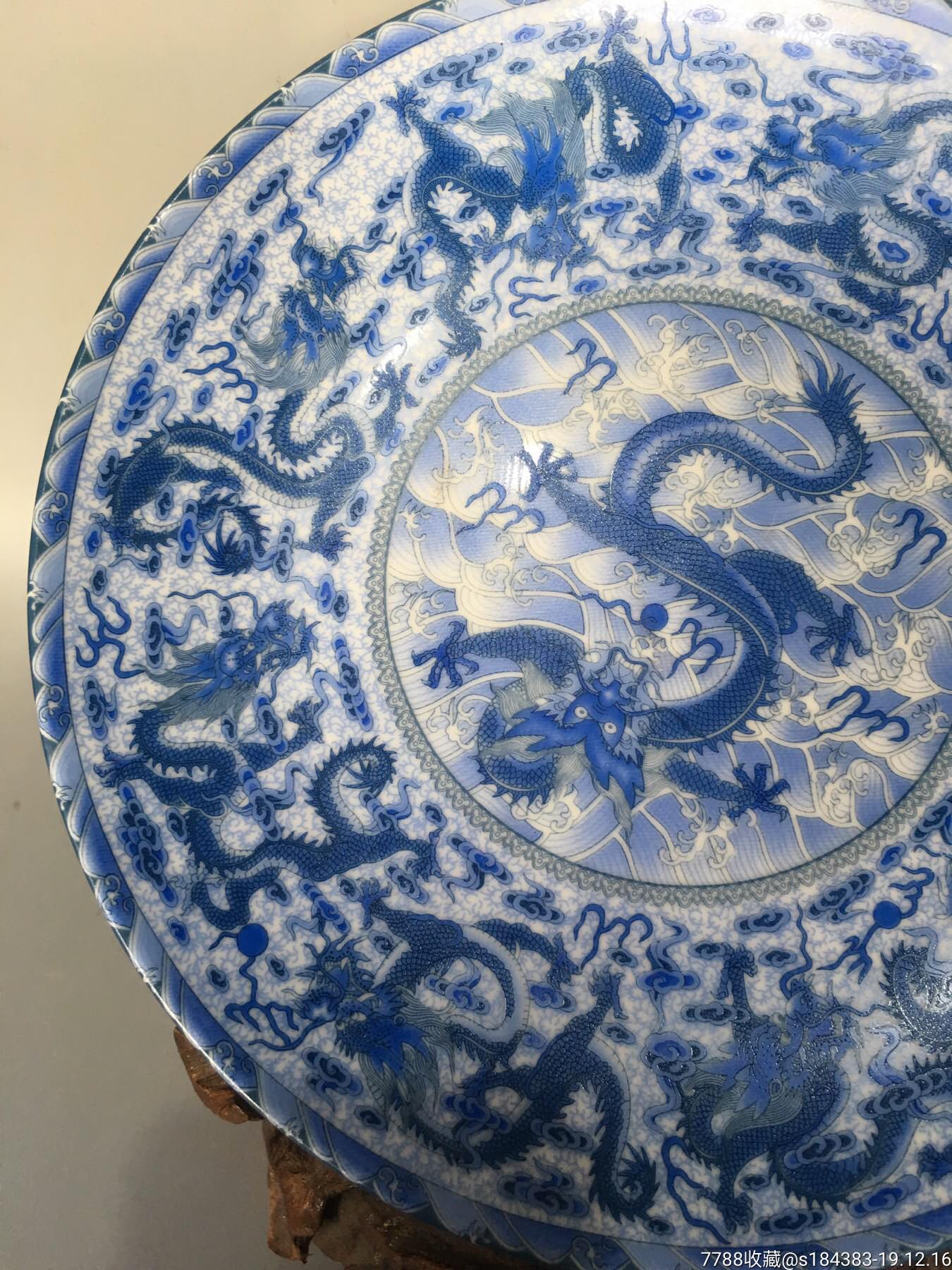 回馈广大客户=青花龙纹盘-彩绘瓷/彩瓷-7788收藏