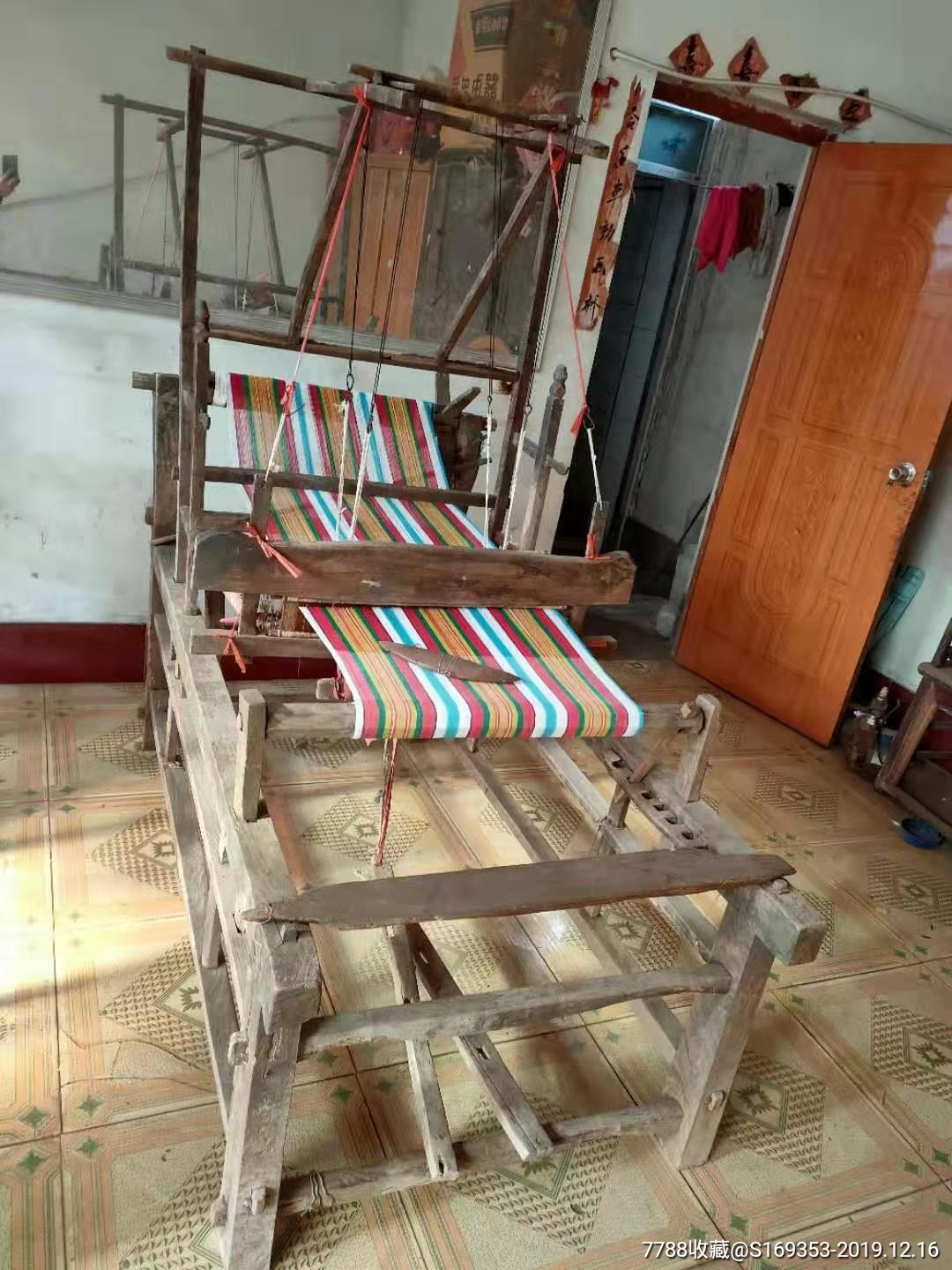 老织布机手工织布机影视道具摆件农村老物件材料榆木制作尺寸高17长18