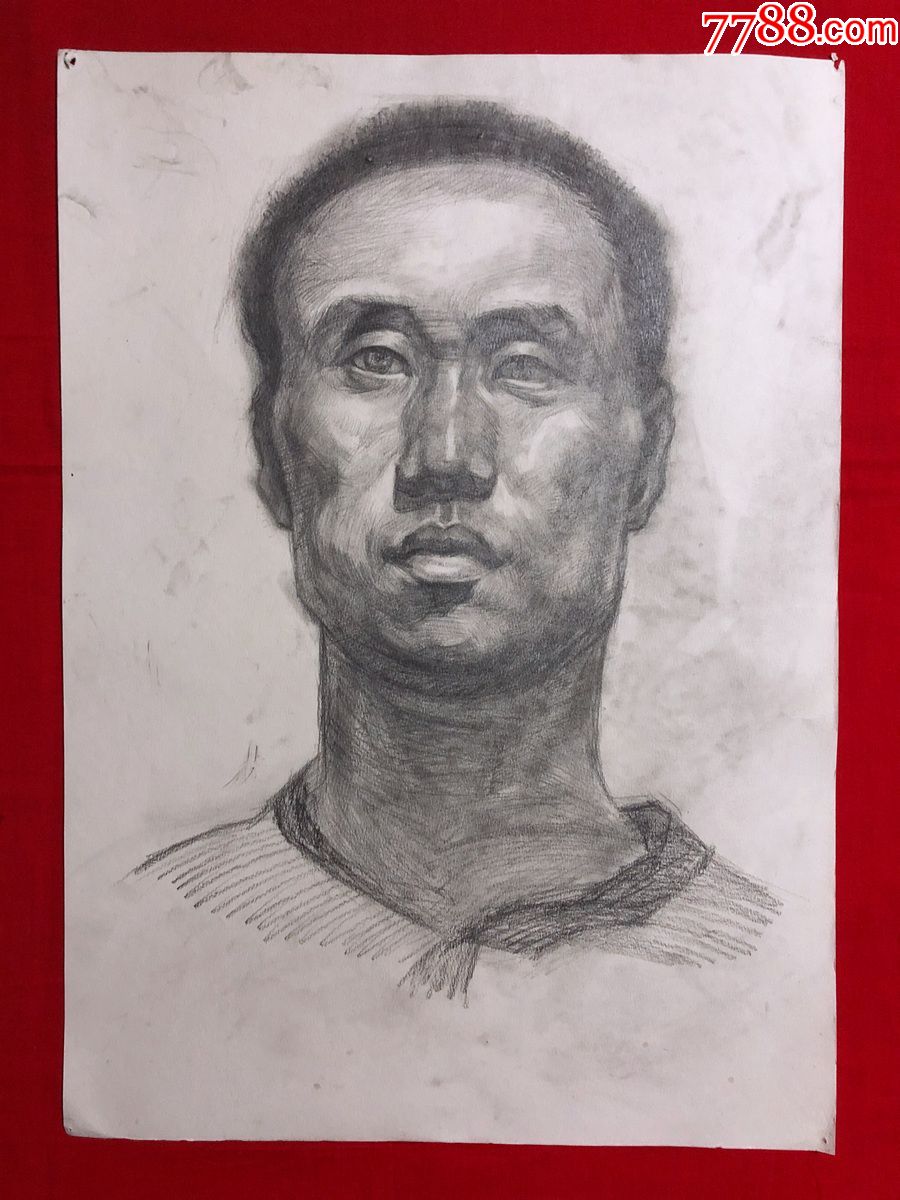 书画原作3352素描画人物4开