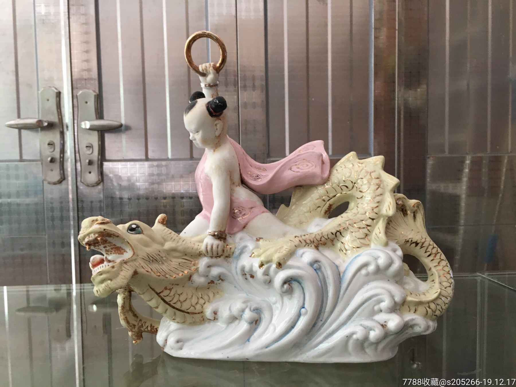 八十年代潮州瓷雕哪吒闹海