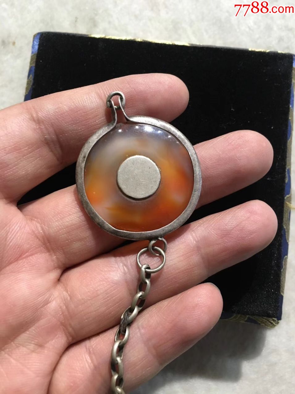 清代玛瑙平安扣