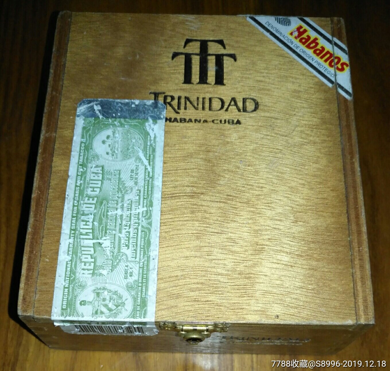 早期古巴产12支装哈瓦那ttt牌雪茄木盒
