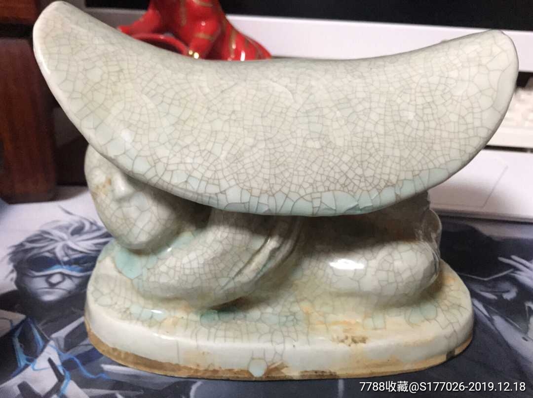 宋元影青釉孩儿荷叶瓷枕_青白瓷/影青瓷_第3张_7788瓷器