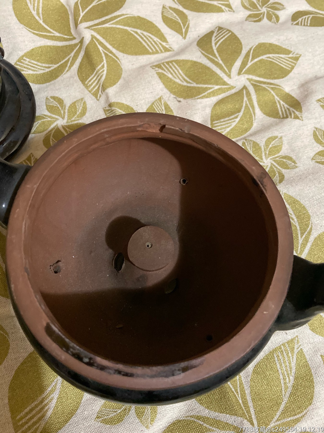 紫砂上釉三足香炉