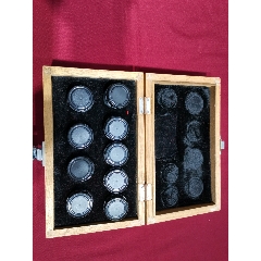 实木木盒装100倍显微镜物镜镜头一盒9个合拍(se70241571)_7788收藏__收藏热线