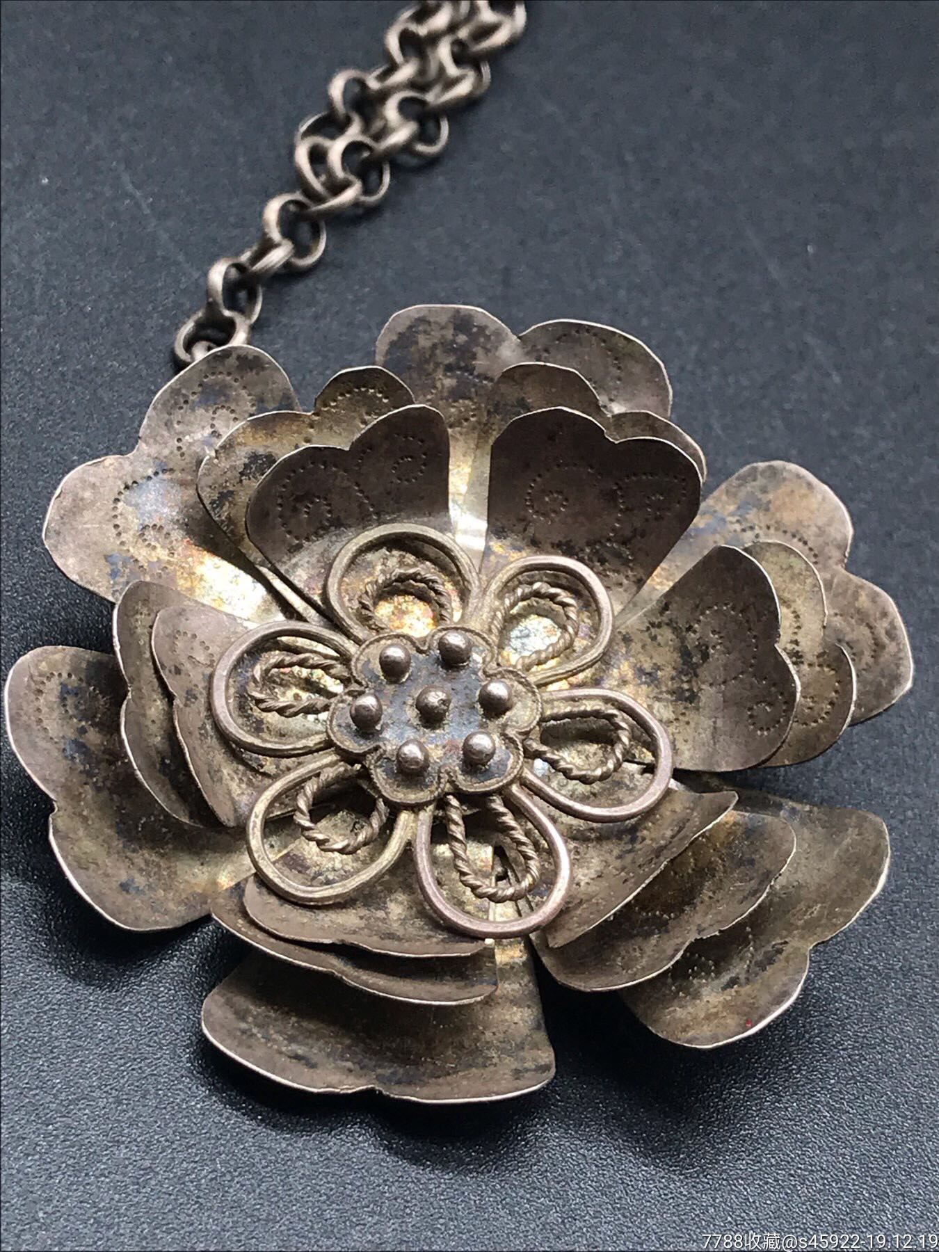 清代老银银器压襟吊坠