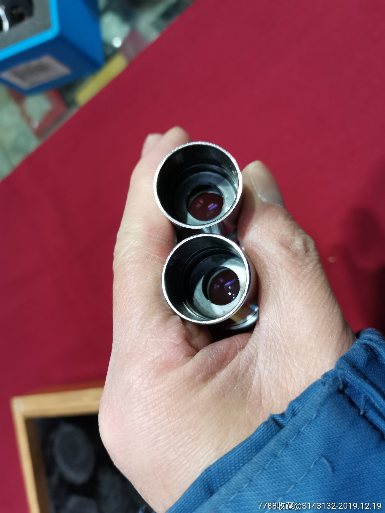 实木木盒装显微镜目镜镜头一盒9个