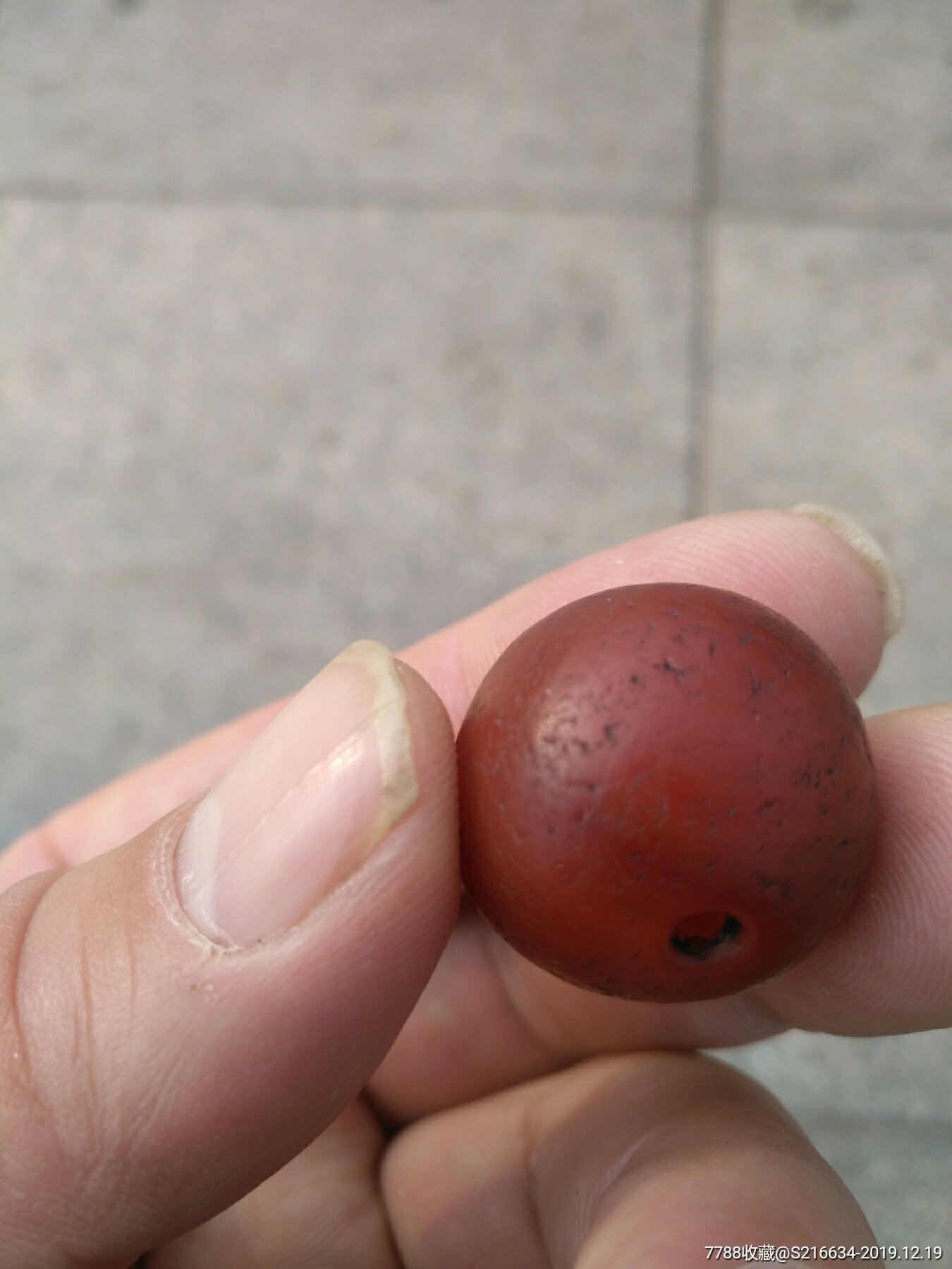 年代久远老南红玛瑙珠子2.0-价格:360.