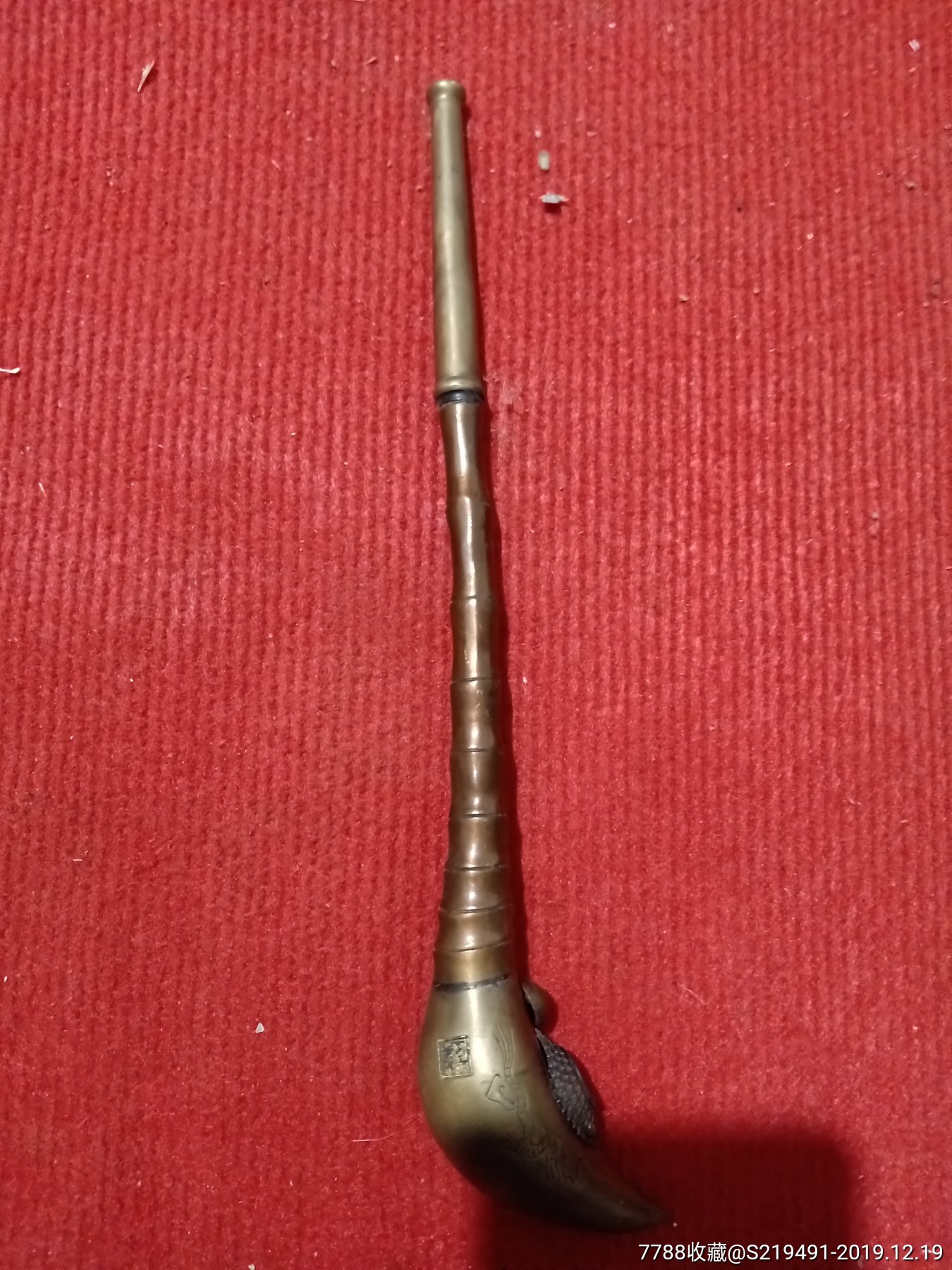 清代精工铜烟袋