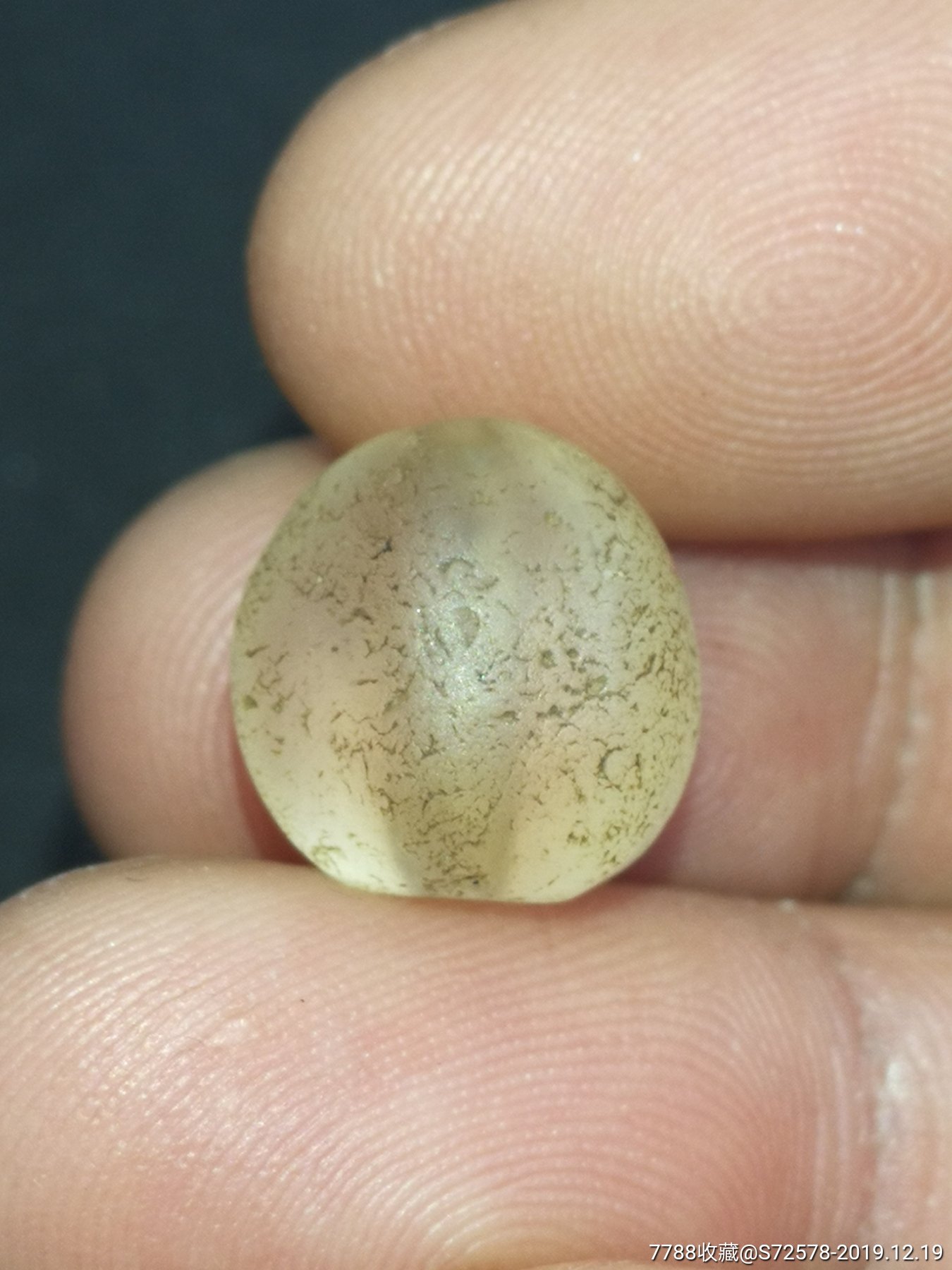 高古千年爆老六楞水晶珠