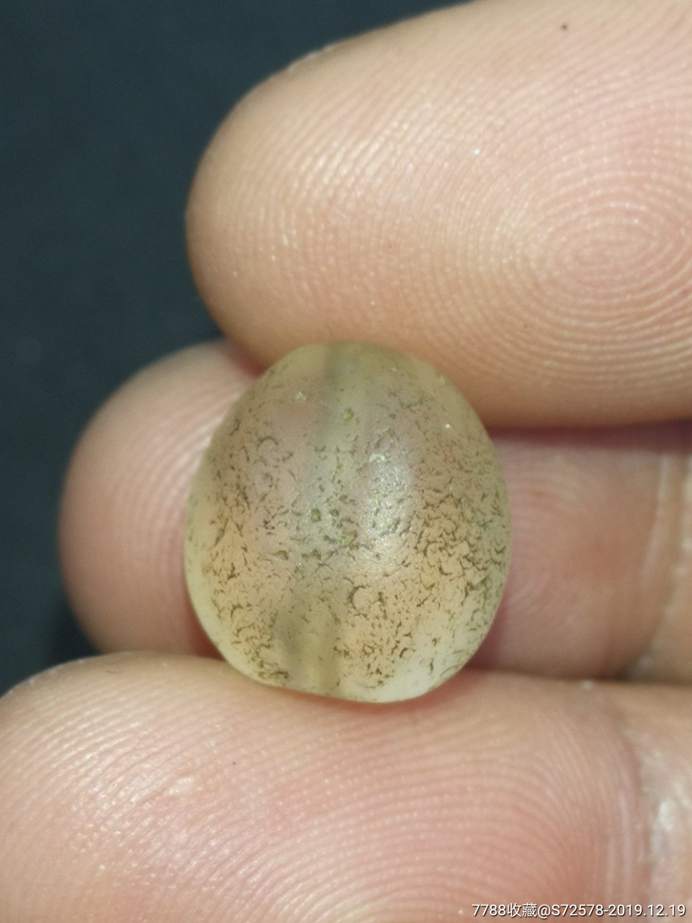 高古千年爆老六楞水晶珠