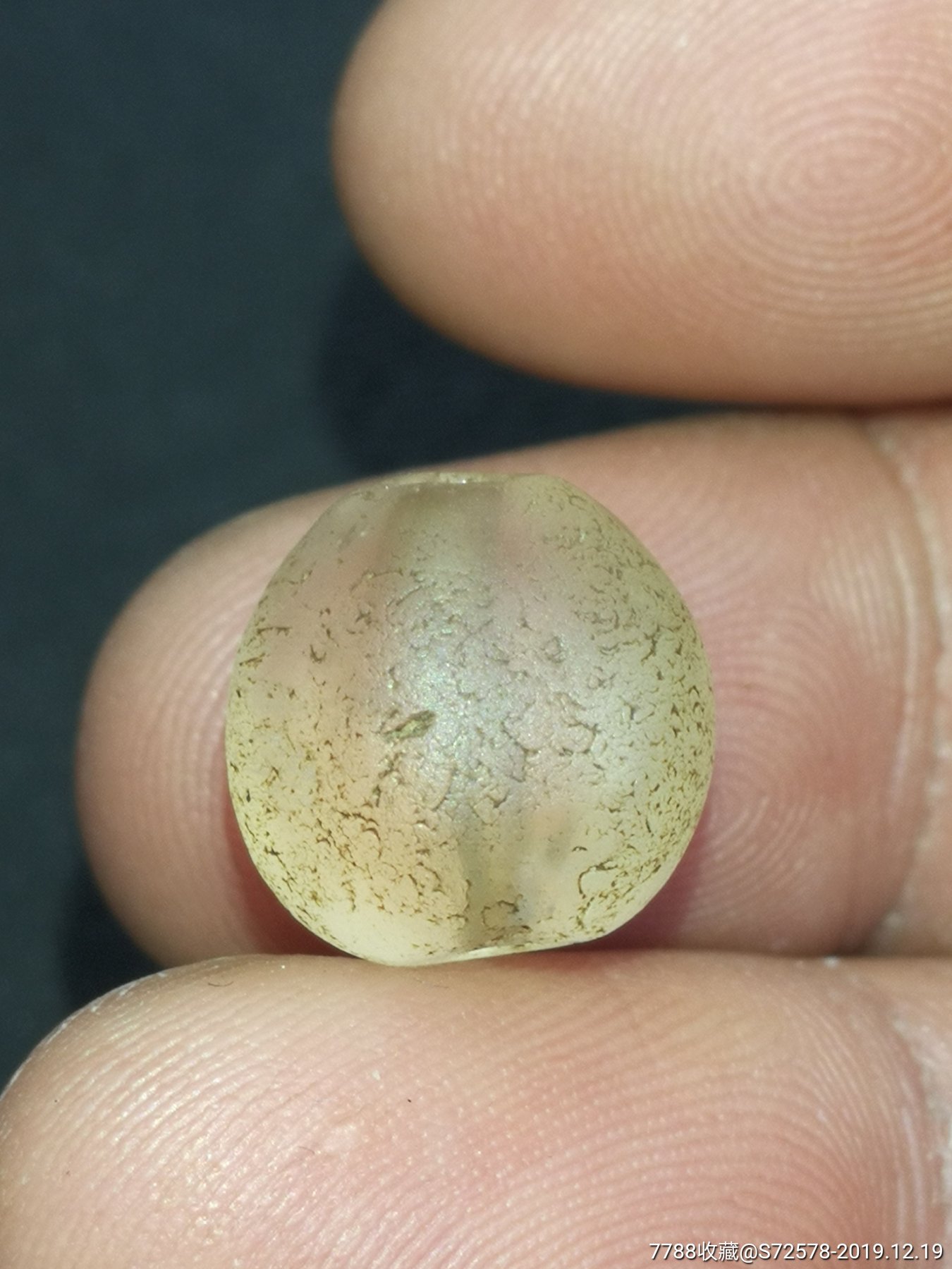 高古千年爆老六楞水晶珠