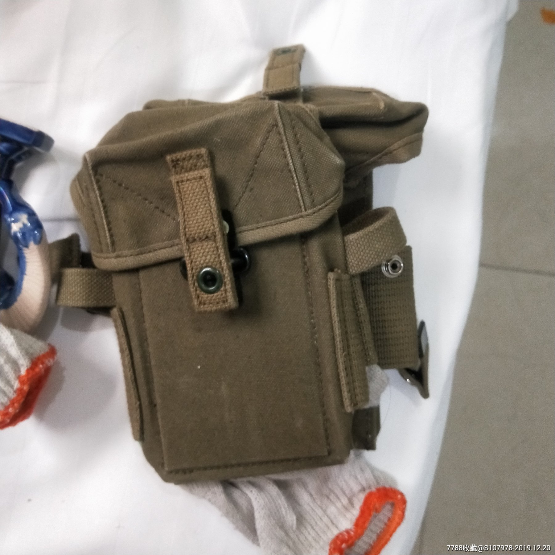 帆布包腰包钱包户外携行具美军君m14帆布匣包原品