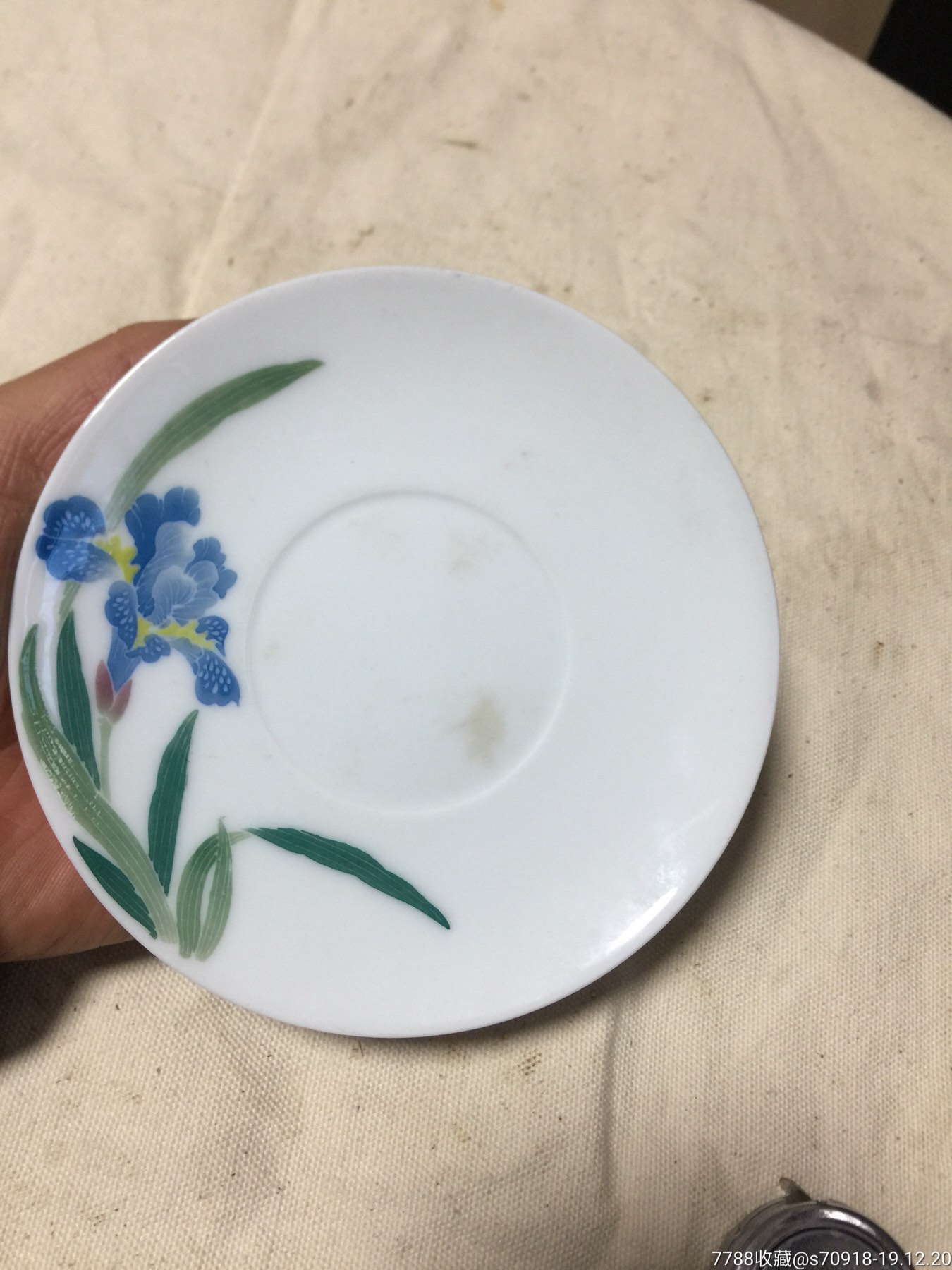 兰花碟-湖南醴陵-没磕碰,有使用磨损.