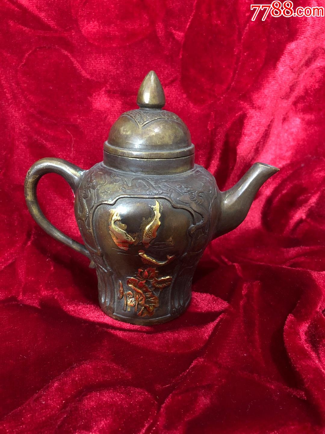 铜酒壶一把手工打造