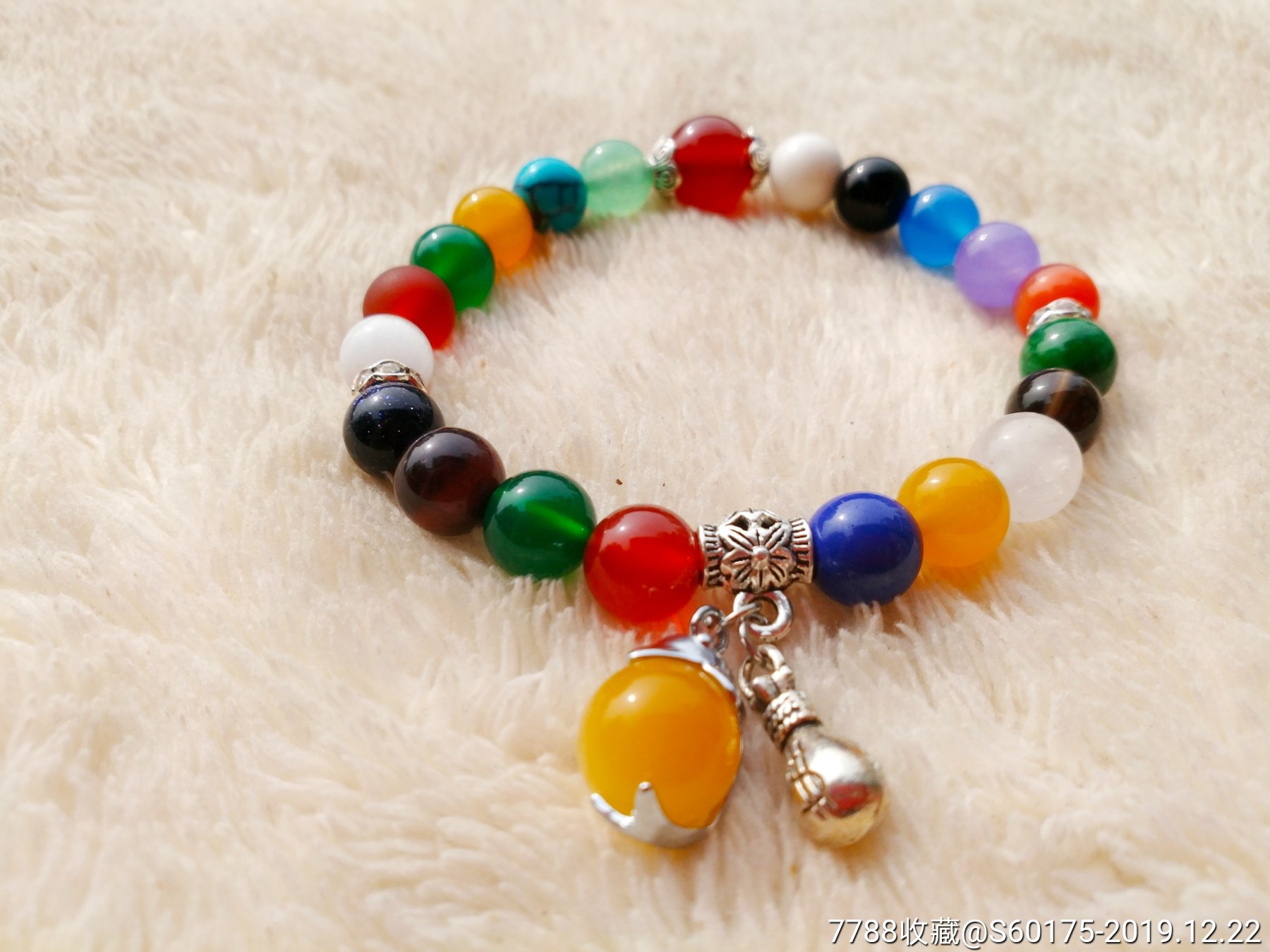 彩色玛瑙手串佛珠