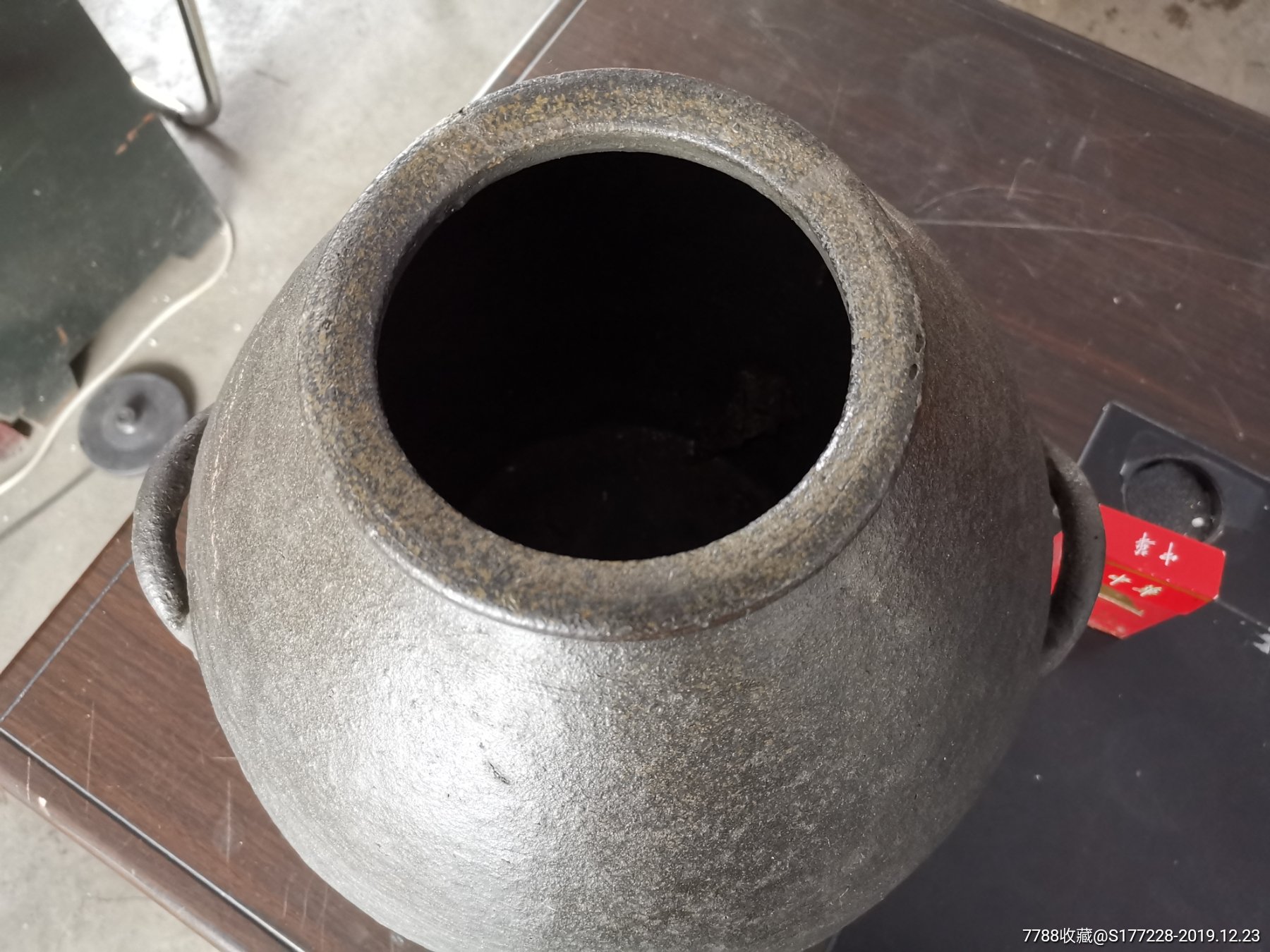 朝鲜高丽老陶顶水罐老货保真