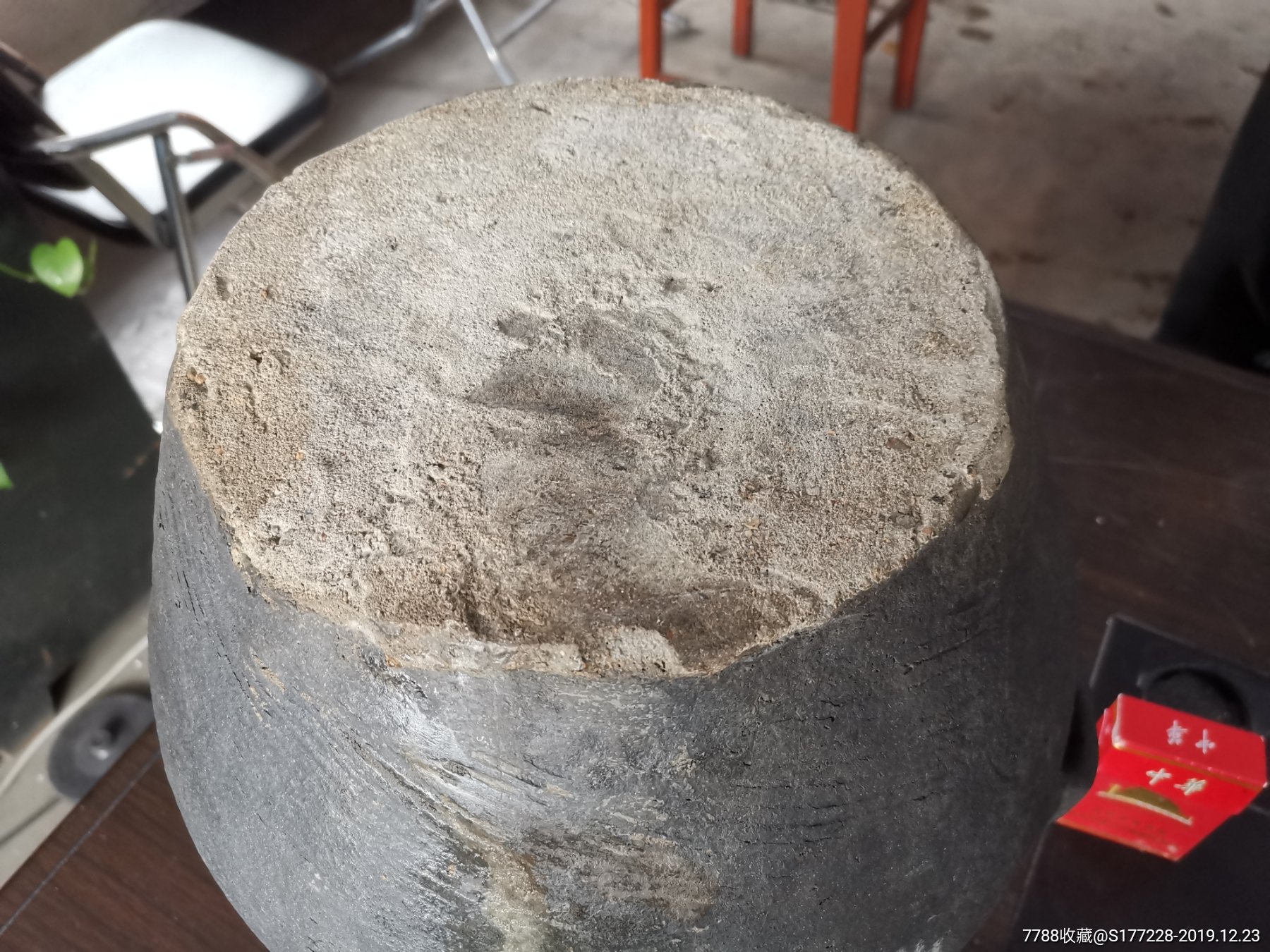 朝鲜高丽老陶顶水罐老货保真