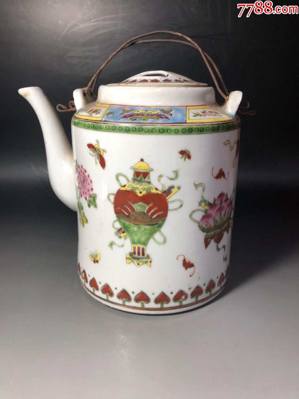 民国至解放初粉彩大茶壶