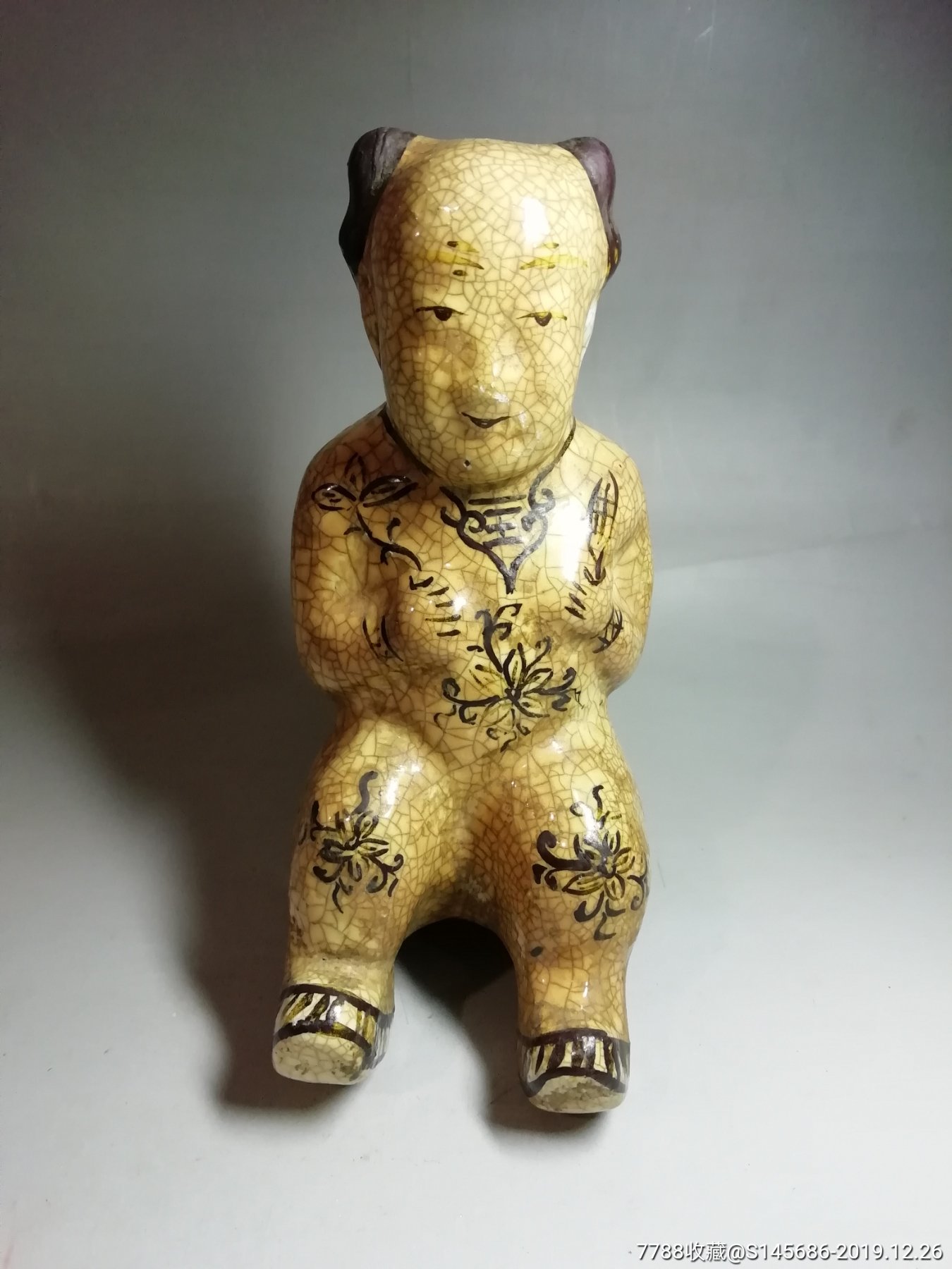 清代磁州窑童子像