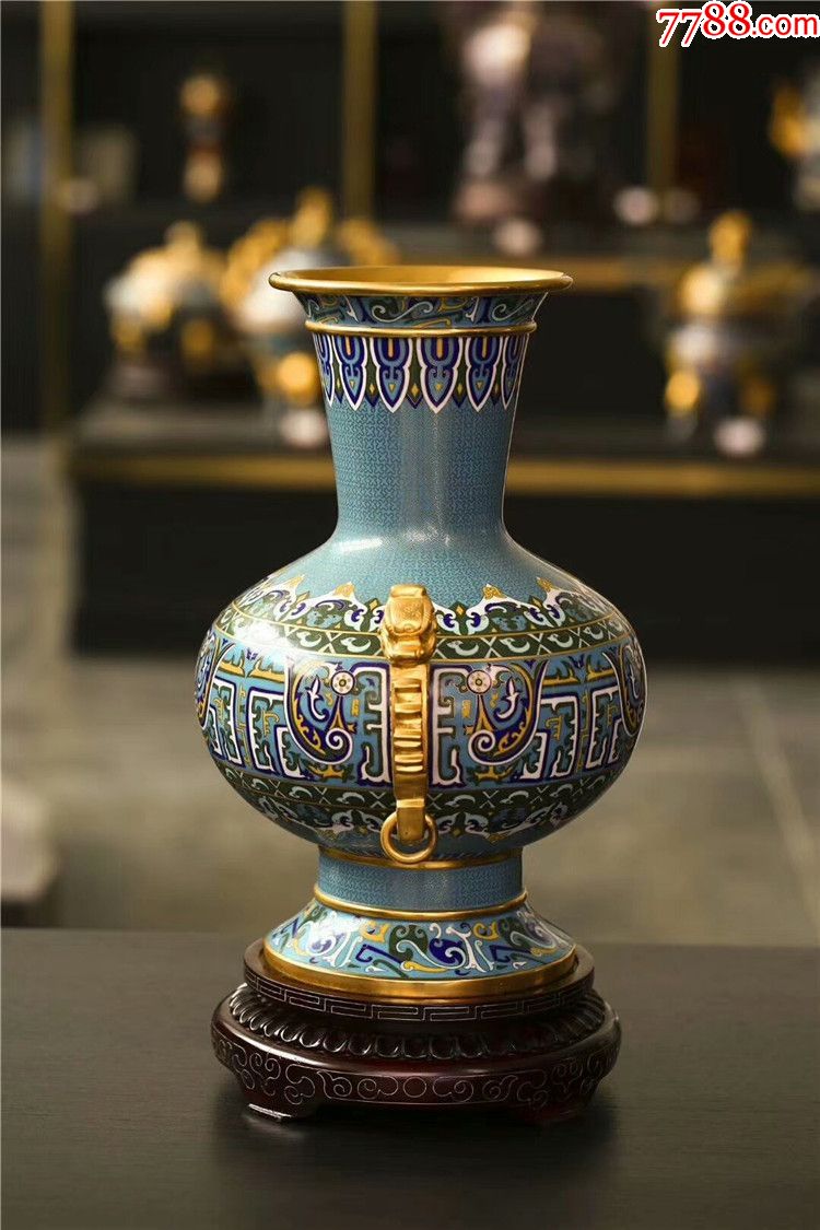 3张同禄景泰蓝《指纹尊》