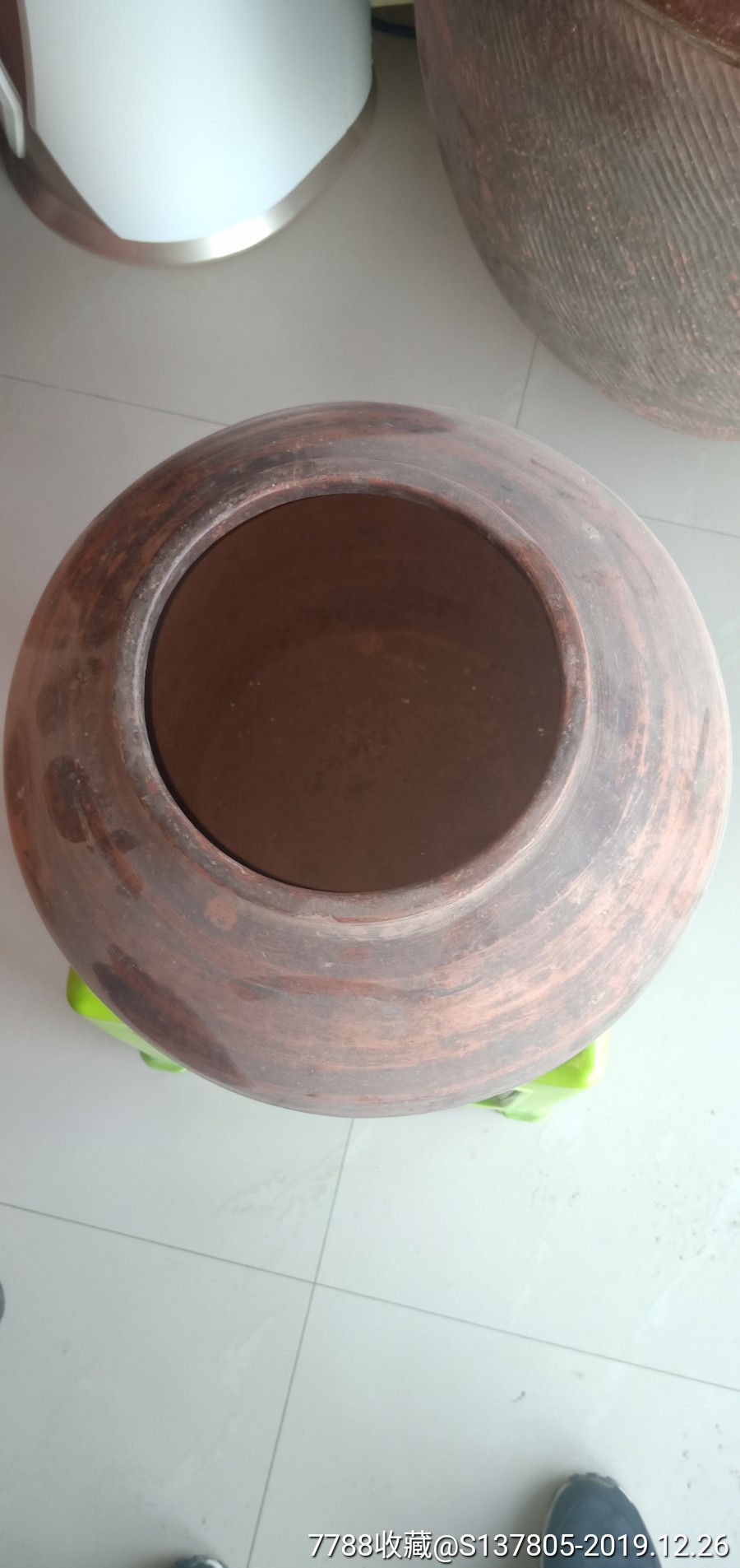 清代大号红陶坛子红陶罐子包老清代