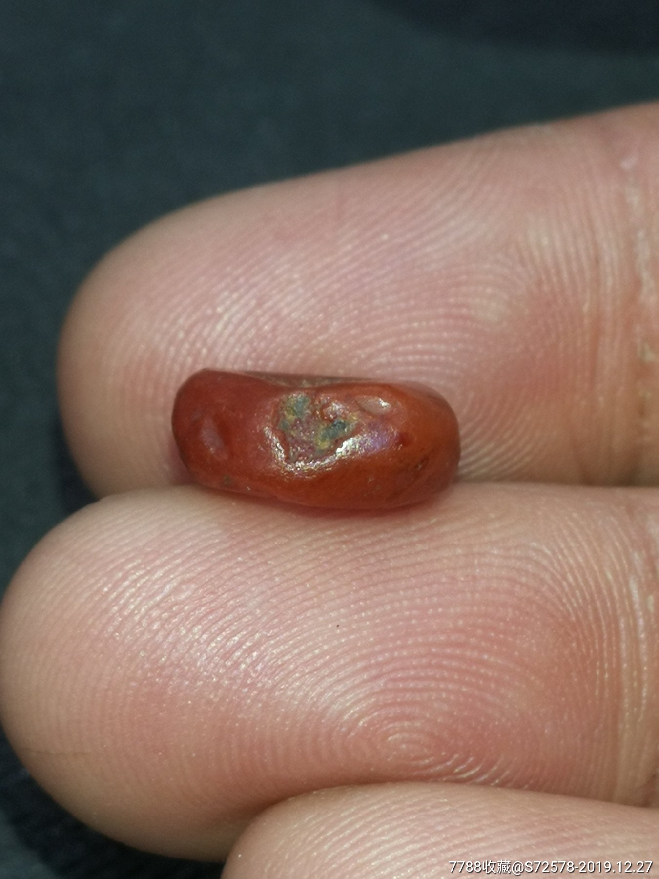 千年研磨孔鸡肝玛瑙珠