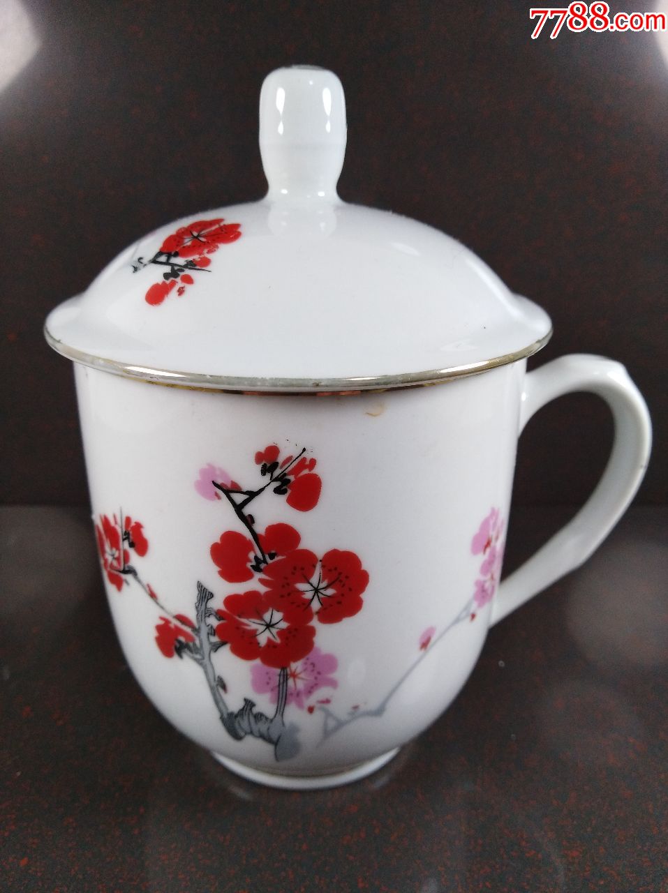 醴陵国光手绘水点梅花胜利杯