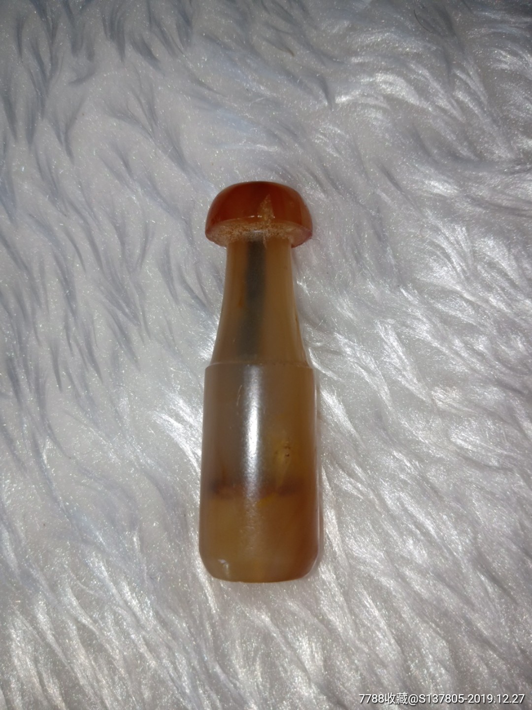 清代玛瑙烟嘴老玛瑙烟嘴大号玛瑙烟嘴包老