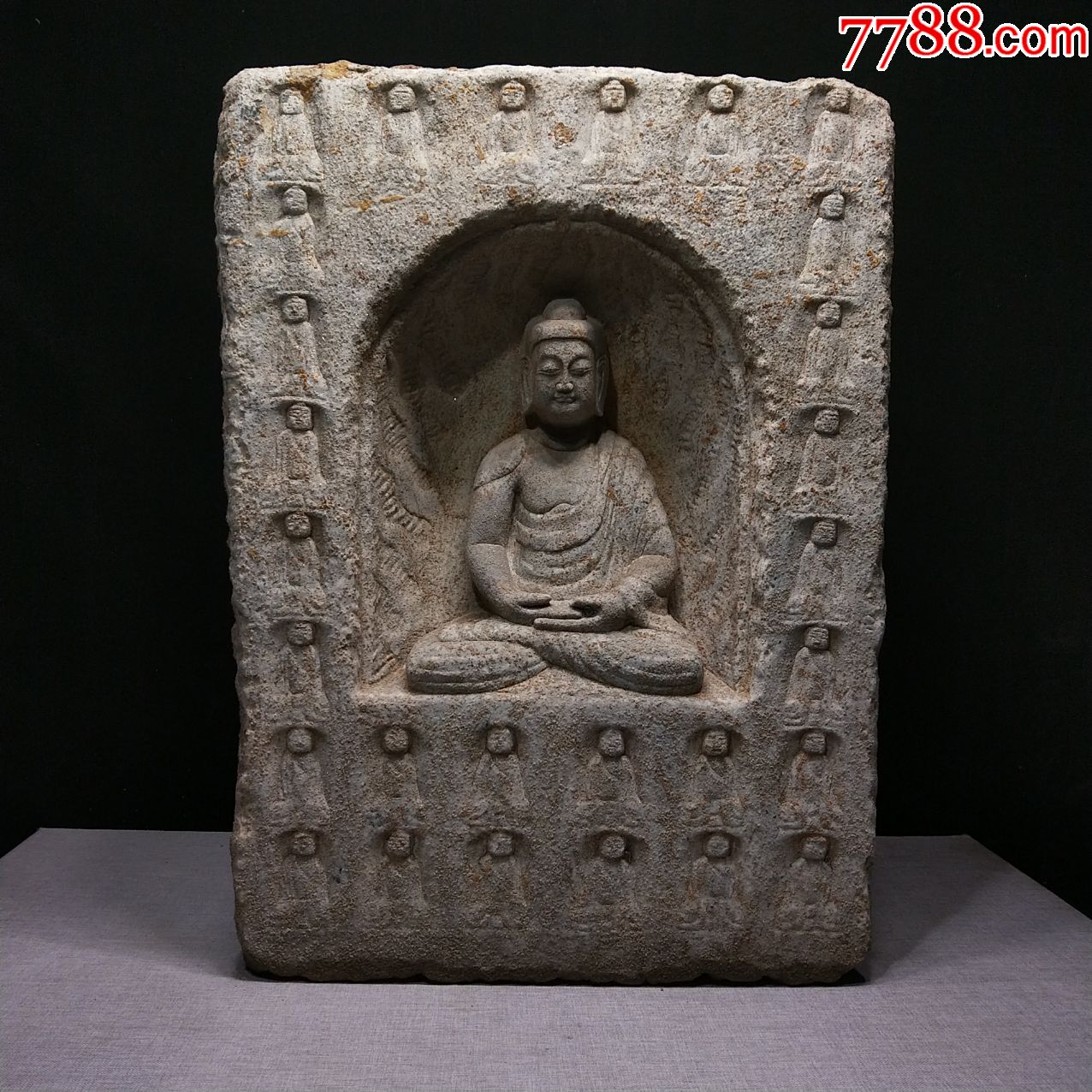 精美青白石佛像佛龛
