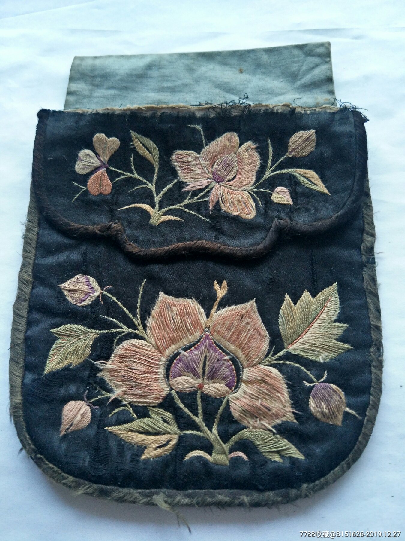 民国时期老绣花荷包包老保真