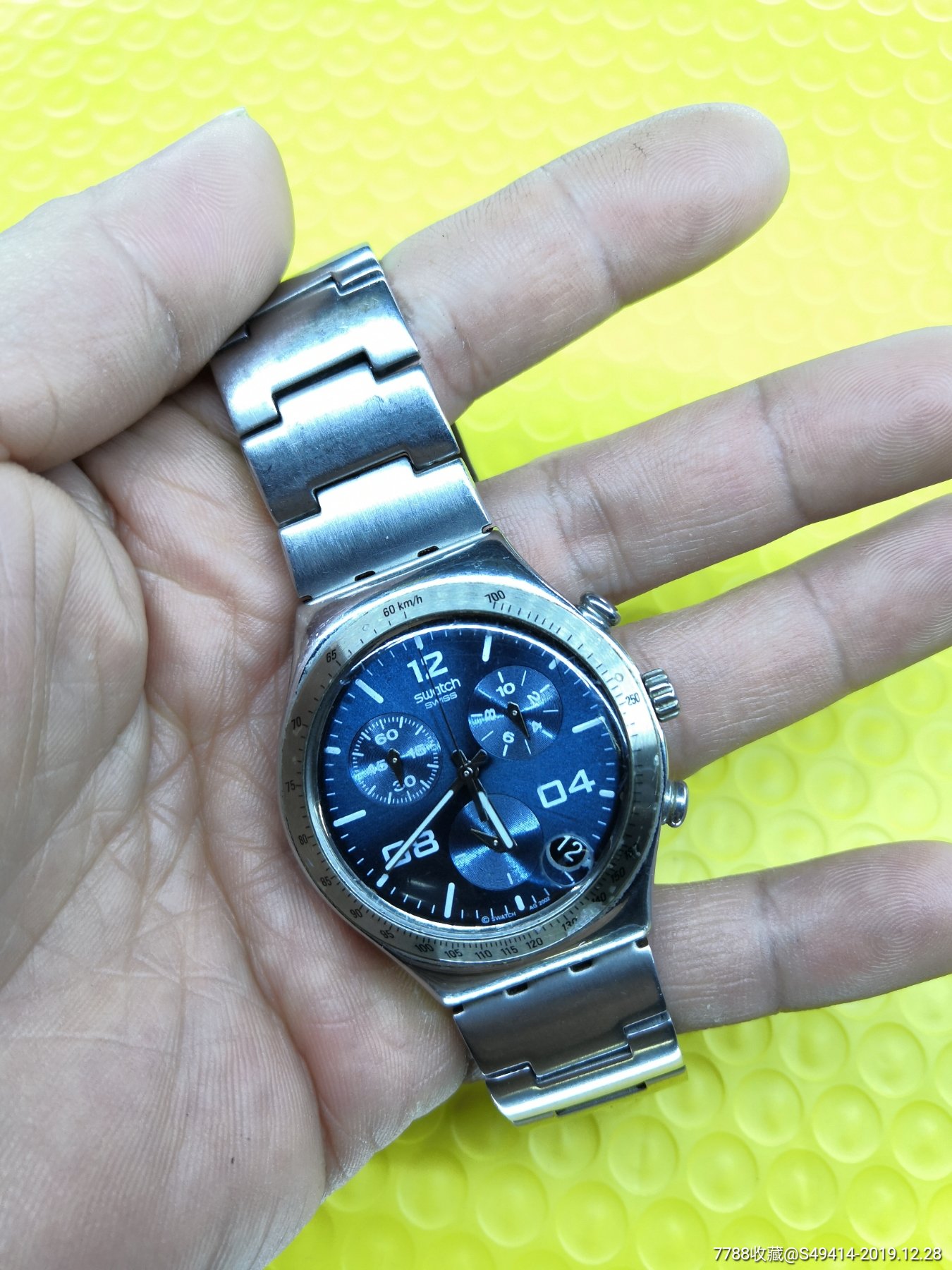 瑞士全钢swatch三眼时计男表!表经40-手表/腕表-7788收藏__收藏热线