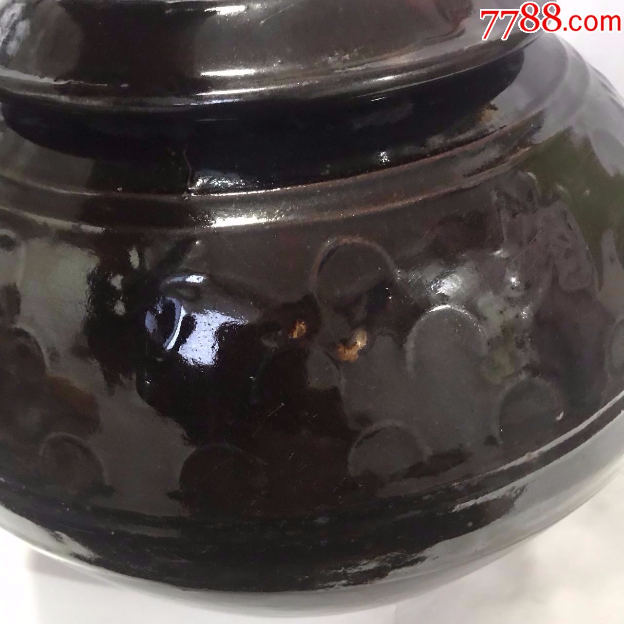 鱼鳞罐黑釉罐1861勤俭持家厉行节约