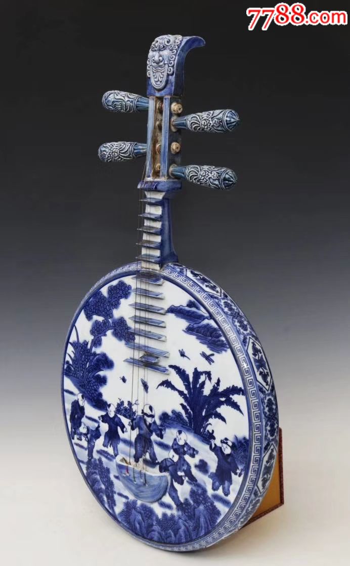 青花8204;婴戏纹8204;精8204;品琵琶_青花瓷【观轩阁】_第2张_7788