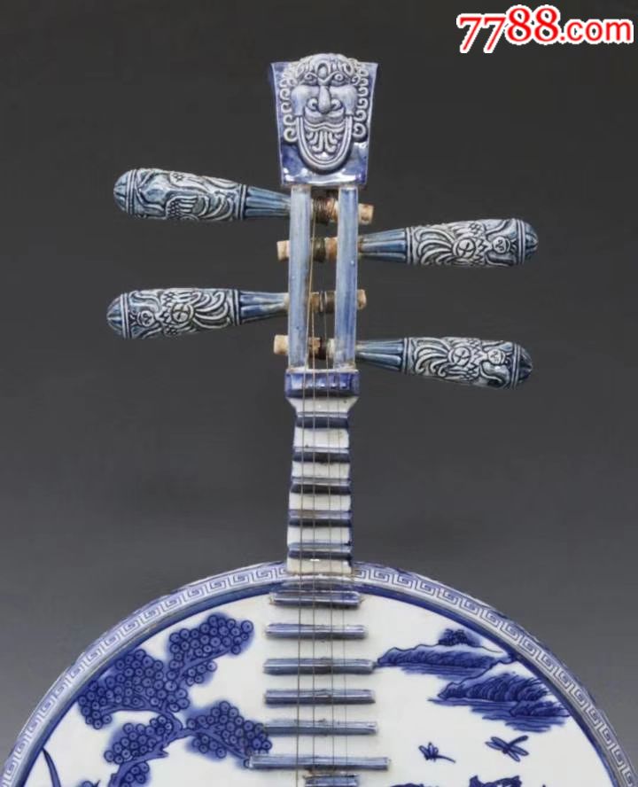 青花8204;婴戏纹8204;精8204;品琵琶-青花瓷-7788青花瓷收藏