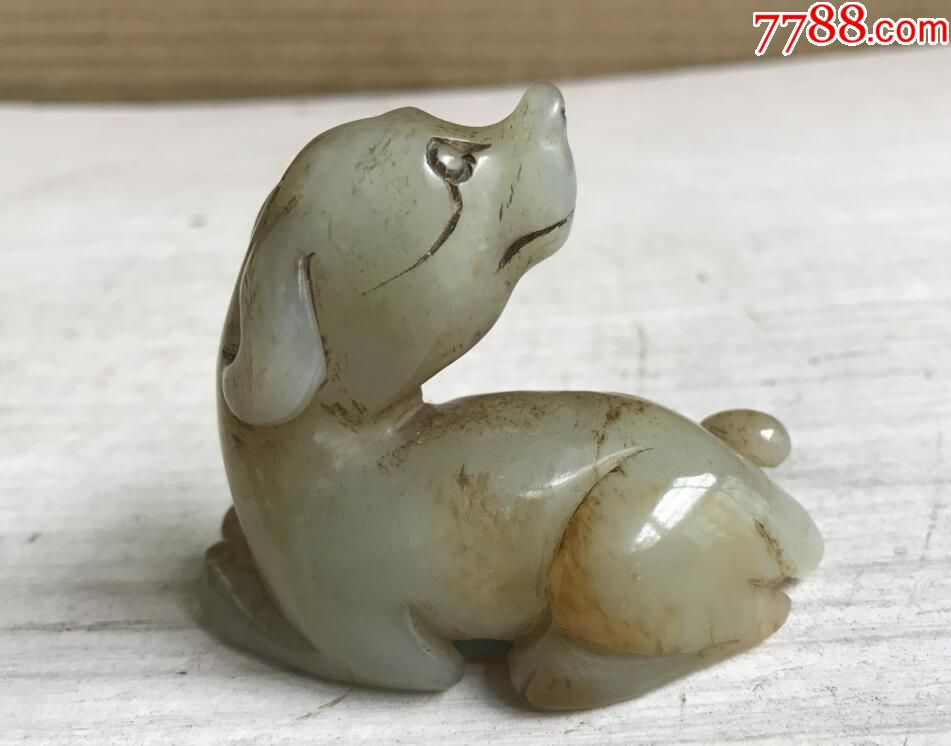 【回头兽】辟邪玉件一个,和田玉重114.8克左右