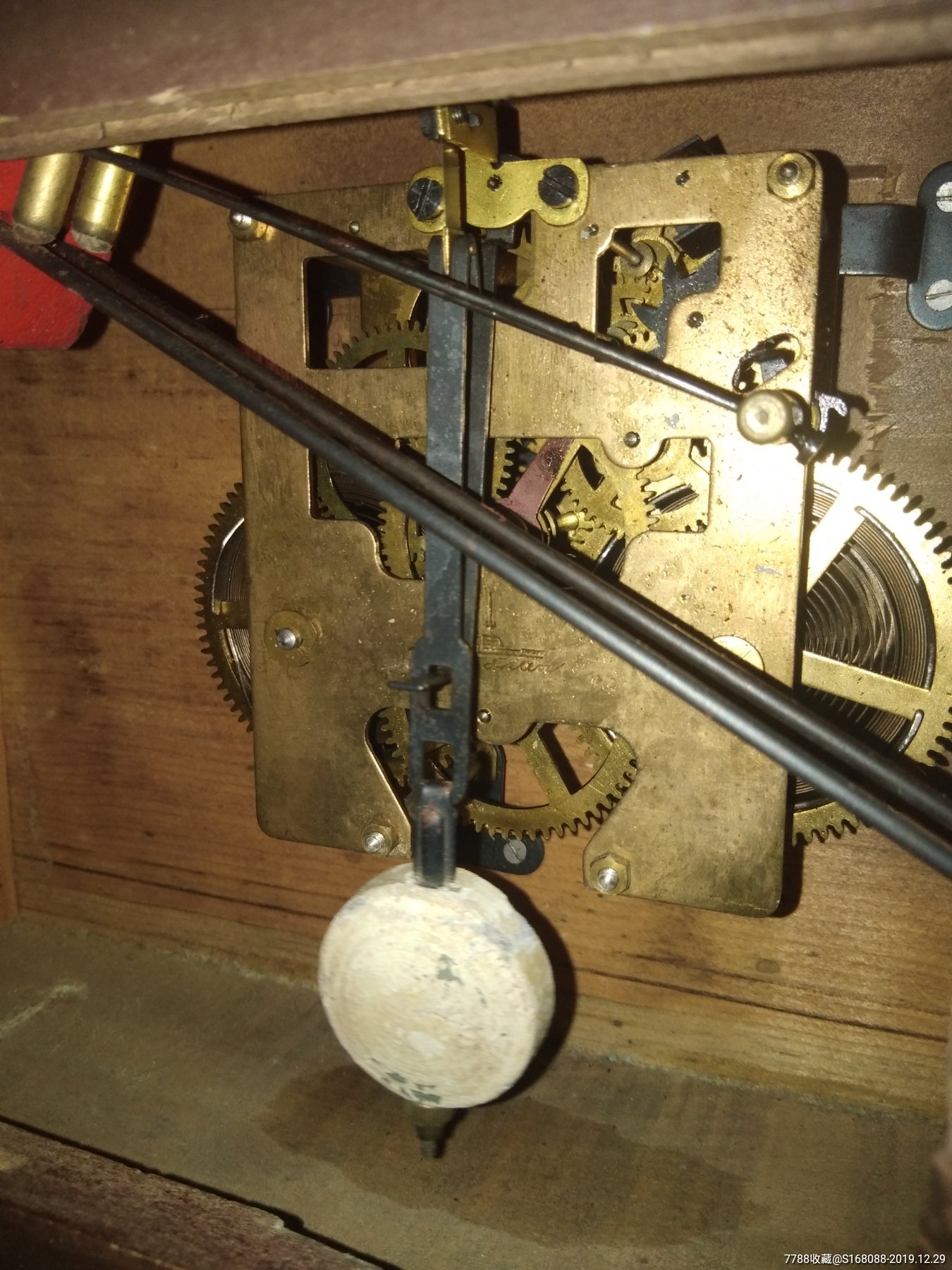 文革时期六七十年代火炬牌老座钟硕果累累老钟表机械上弦老式台钟