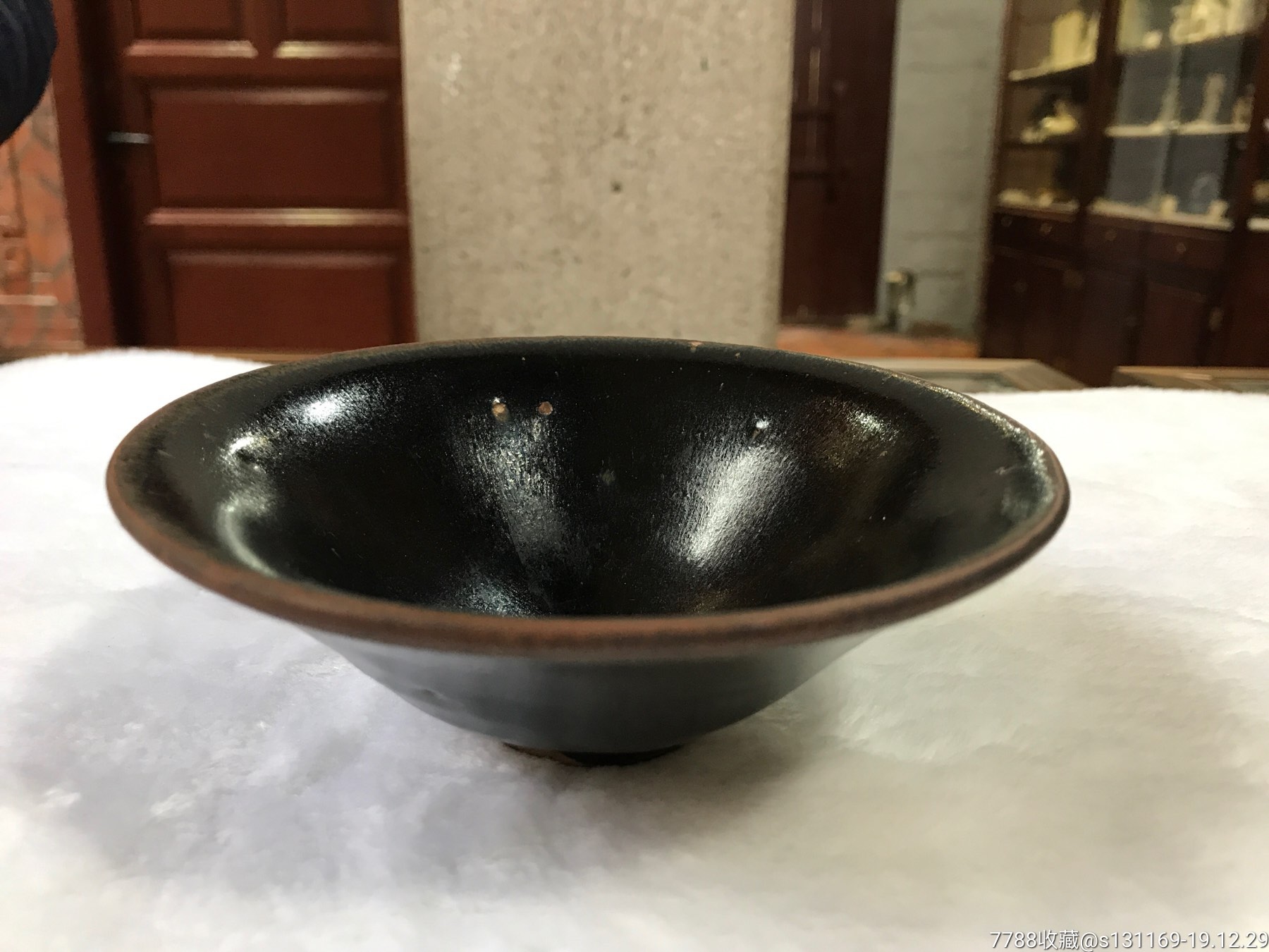 宋代黑釉斗笠盏