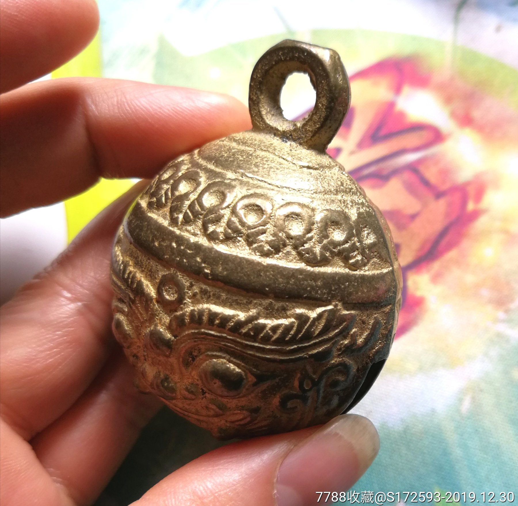 大个狮头大铜铃铛挂宠物挂家里都不错