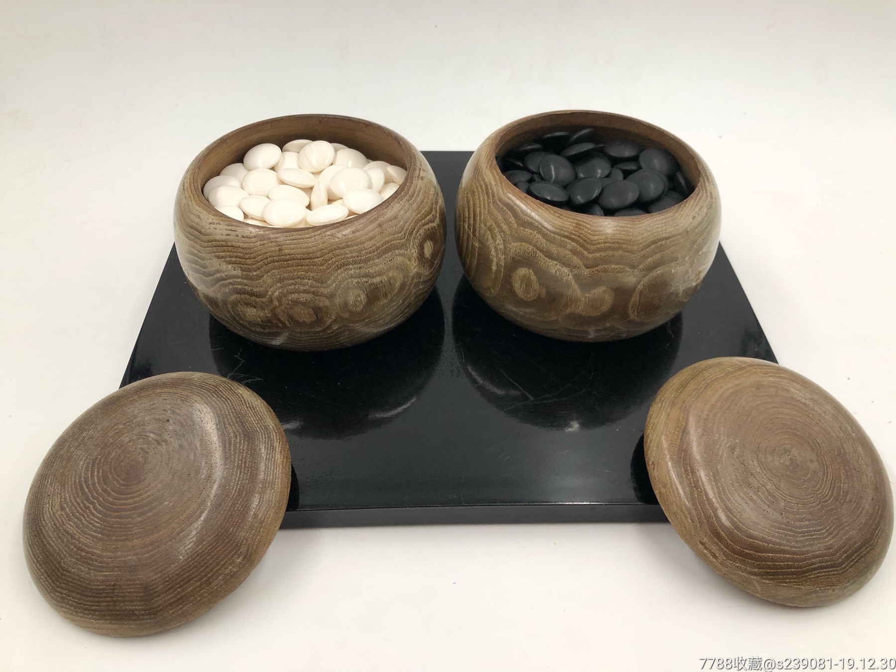 本蛤碁石围棋子本那智黑一副