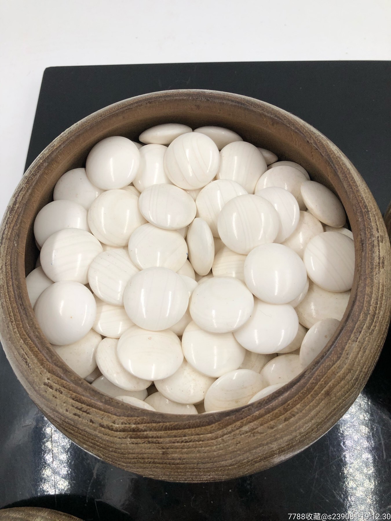 本蛤碁石围棋子本那智黑一副