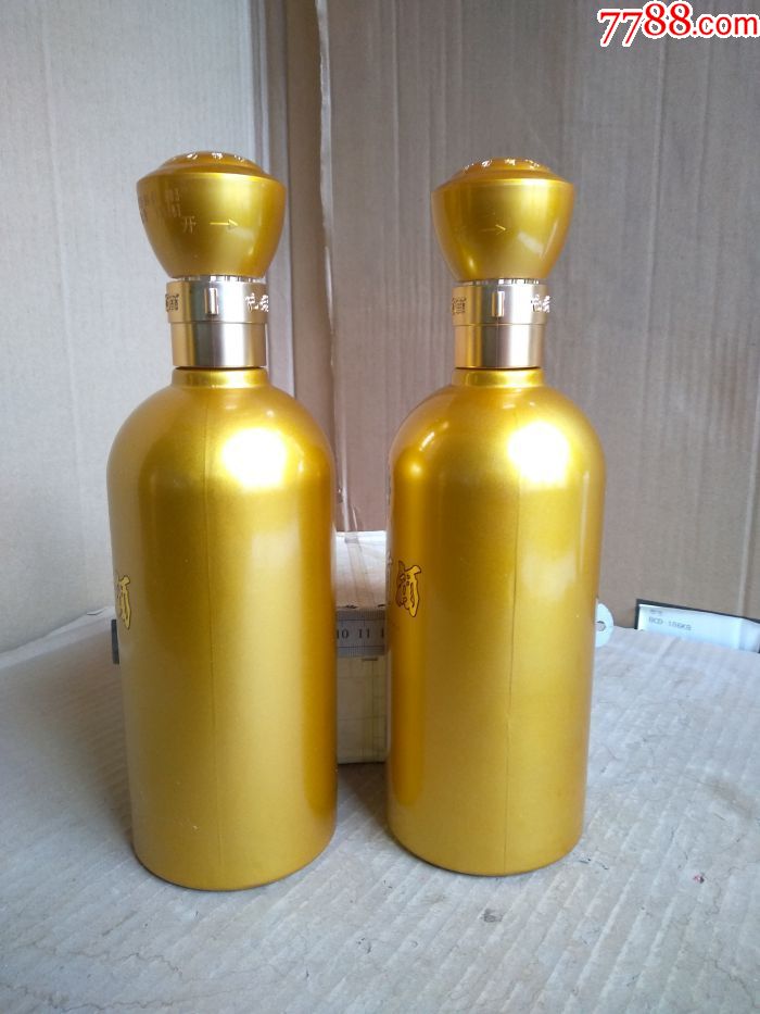 古井贡酒瓶一对(古董古玩民俗老货怀旧道具收藏/酒具玻璃瓶)