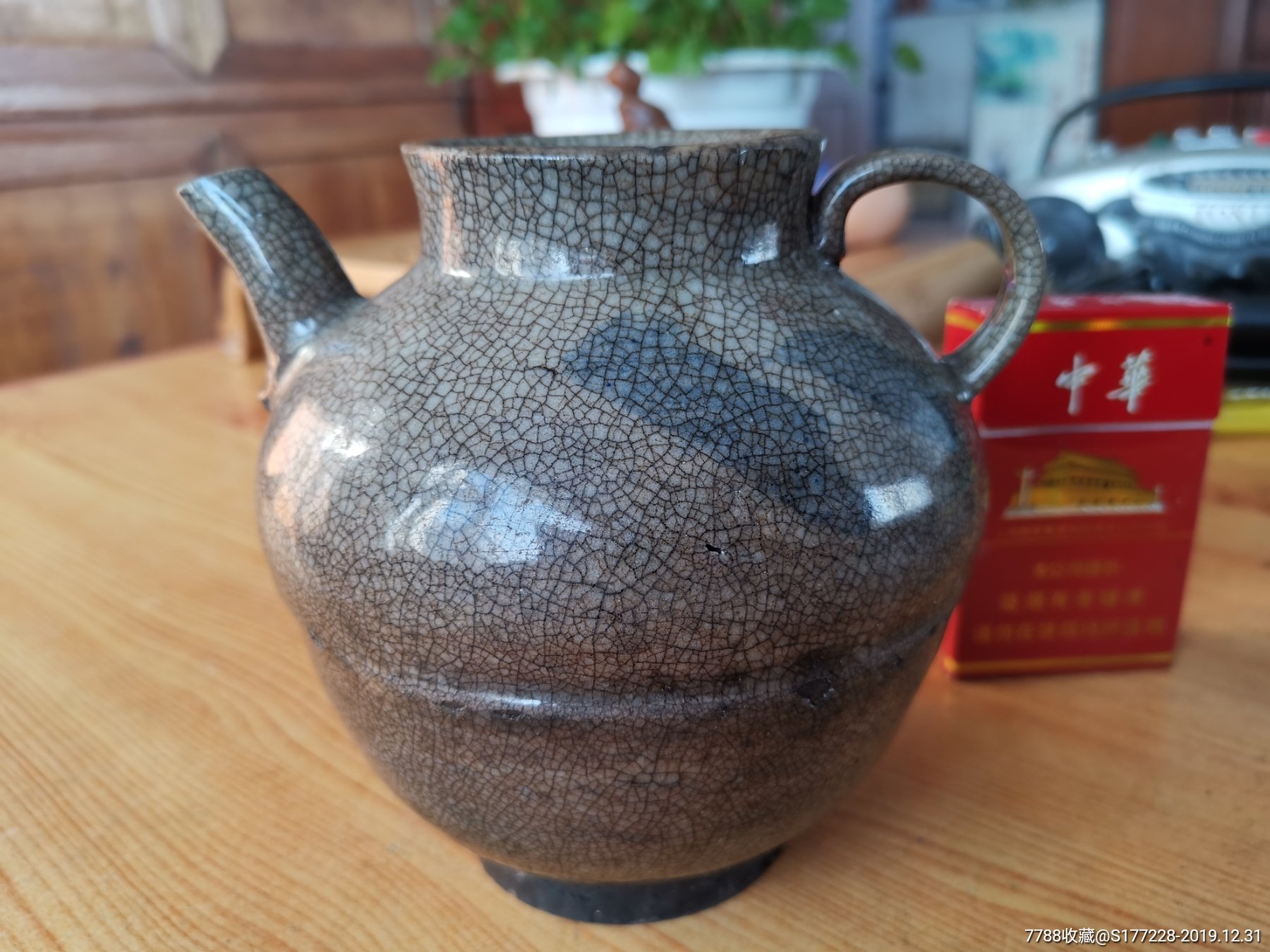 朝鲜高丽李朝(清)青花酒壶酒罐子,老货保真!