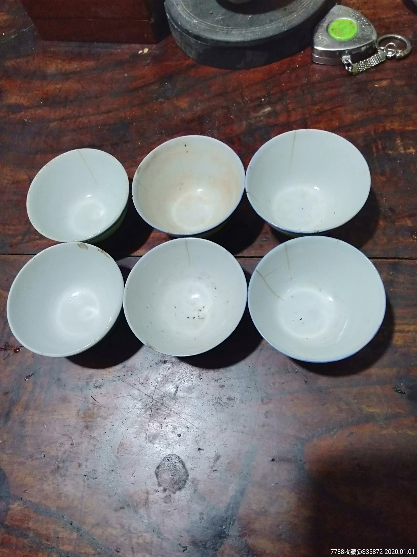 民国青边酒杯6只