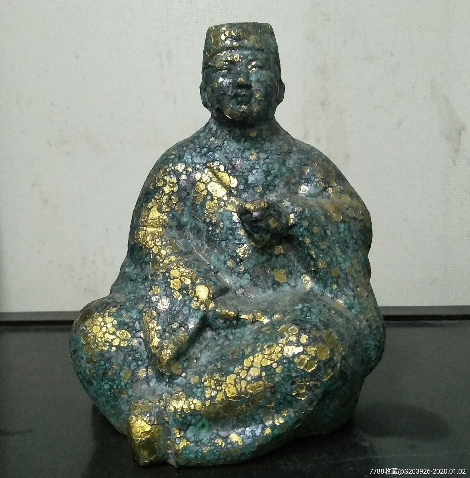 清代人洒金人物塑像-雕塑瓷/瓷雕-7788收藏__收藏热线